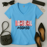 Cute Baseball Mama Women's V-Neck T-Shirt