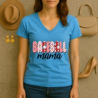 Cute Baseball Mama Women's V-Neck T-Shirt