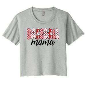 Cute Baseball Mama Women's Crop Top Tee