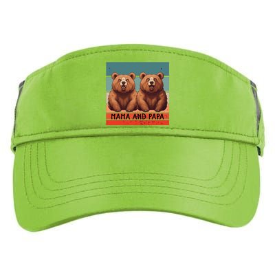 Charming Bears Mama And Papa Warm Playful Family Together Gift Adult Drive Performance Visor