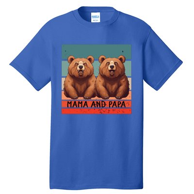 Charming Bears Mama And Papa Warm Playful Family Together Gift Tall T-Shirt