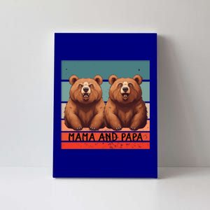 Charming Bears Mama And Papa Warm Playful Family Together Gift Canvas