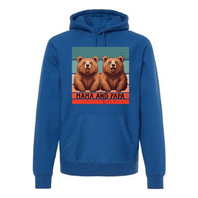 Charming Bears Mama And Papa Warm Playful Family Together Gift Premium Hoodie