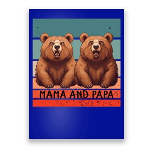 Charming Bears Mama And Papa Warm Playful Family Together Gift Poster