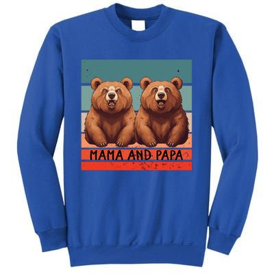 Charming Bears Mama And Papa Warm Playful Family Together Gift Tall Sweatshirt