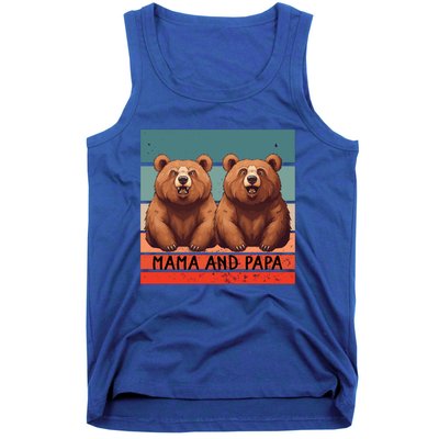 Charming Bears Mama And Papa Warm Playful Family Together Gift Tank Top