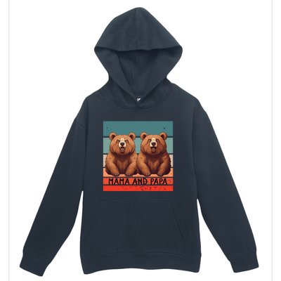 Charming Bears Mama And Papa Warm Playful Family Together Gift Urban Pullover Hoodie