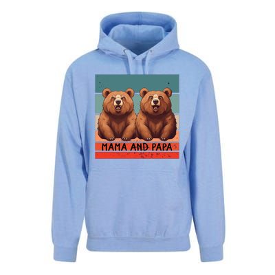 Charming Bears Mama And Papa Warm Playful Family Together Gift Unisex Surf Hoodie