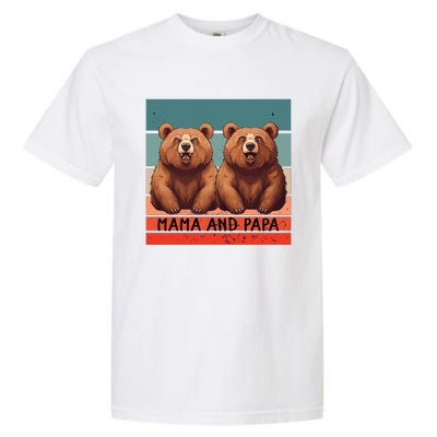 Charming Bears Mama And Papa Warm Playful Family Together Gift Garment-Dyed Heavyweight T-Shirt