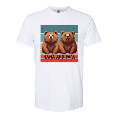 Charming Bears Mama And Papa Warm Playful Family Together Gift Softstyle CVC T-Shirt