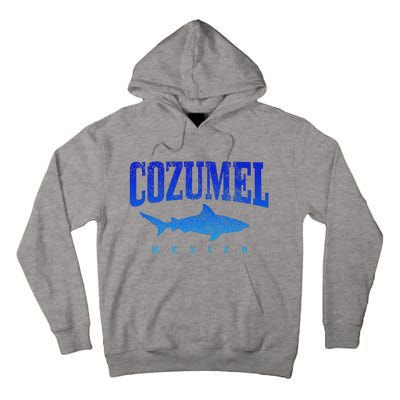 Cozumel Beach Mexico Scuba Diver Shark Diving Vintage Tall Hoodie