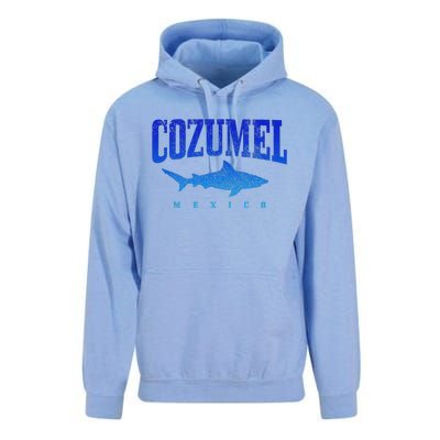 Cozumel Beach Mexico Scuba Diver Shark Diving Vintage Unisex Surf Hoodie