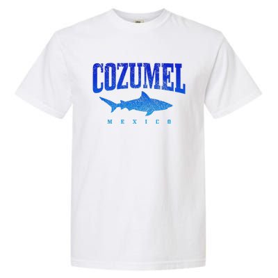 Cozumel Beach Mexico Scuba Diver Shark Diving Vintage Garment-Dyed Heavyweight T-Shirt