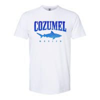 Cozumel Beach Mexico Scuba Diver Shark Diving Vintage Softstyle CVC T-Shirt