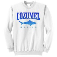 Cozumel Beach Mexico Scuba Diver Shark Diving Vintage Sweatshirt