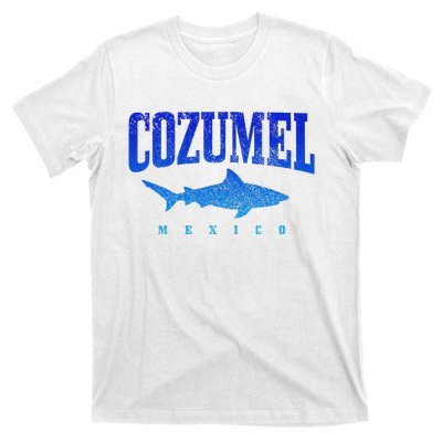 Cozumel Beach Mexico Scuba Diver Shark Diving Vintage T-Shirt