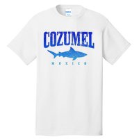 Cozumel Beach Mexico Scuba Diver Shark Diving Vintage Tall T-Shirt