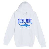 Cozumel Beach Mexico Scuba Diver Shark Diving Vintage Premium Pullover Hoodie