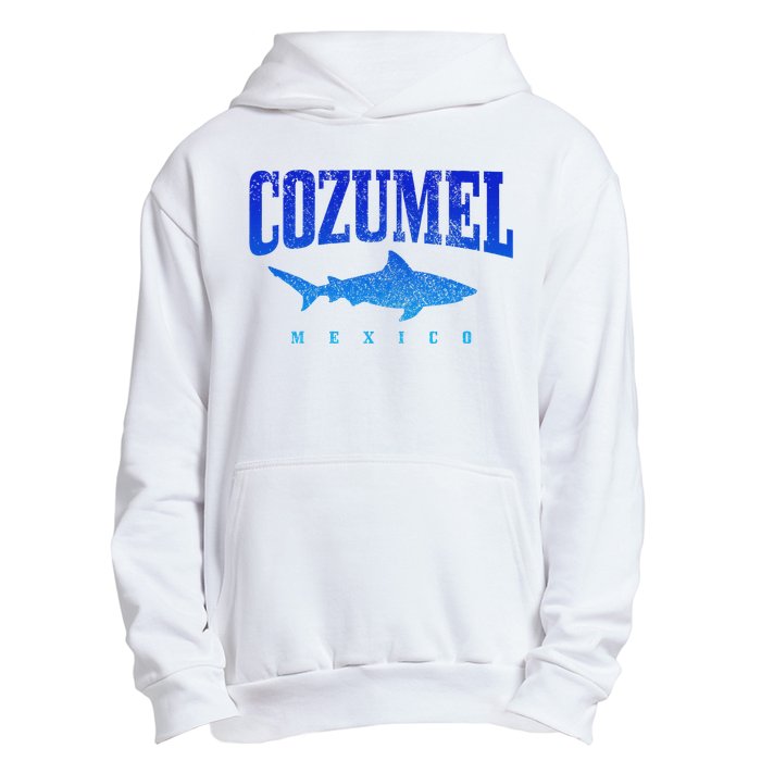 Cozumel Beach Mexico Scuba Diver Shark Diving Vintage Urban Pullover Hoodie