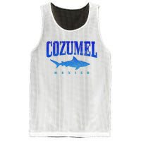 Cozumel Beach Mexico Scuba Diver Shark Diving Vintage Mesh Reversible Basketball Jersey Tank