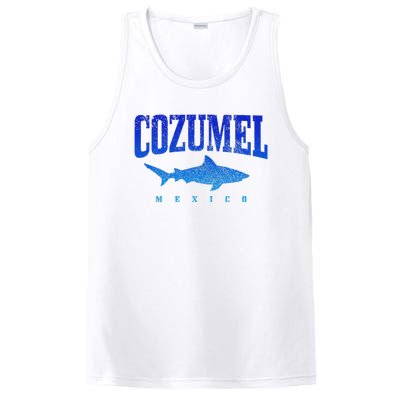 Cozumel Beach Mexico Scuba Diver Shark Diving Vintage PosiCharge Competitor Tank