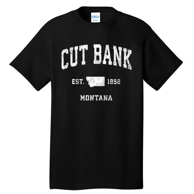 Cut Bank Montana Mt Vintage Athletic Sports Tall T-Shirt