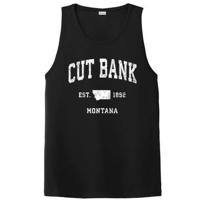 Cut Bank Montana Mt Vintage Athletic Sports PosiCharge Competitor Tank