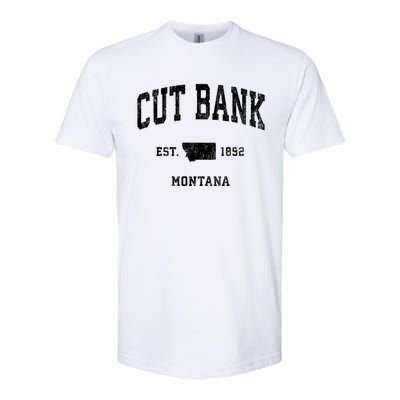 Cut Bank Montana Mt Vintage Athletic Sports Softstyle CVC T-Shirt