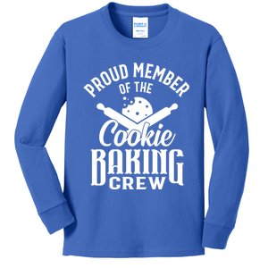 Cookie Baking Mom Proud Member Of The Cookie Baking Crew Gift Kids Long Sleeve Shirt