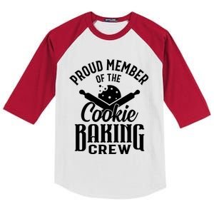 Cookie Baking Mom Proud Member Of The Cookie Baking Crew Gift Kids Colorblock Raglan Jersey