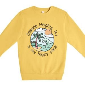 Cute Beach Motiv My Happy Place Seaside Gift Premium Crewneck Sweatshirt