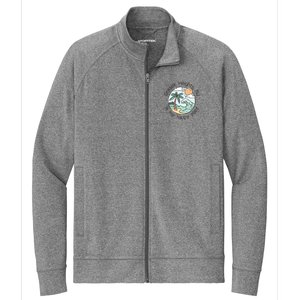 Cute Beach Motiv My Happy Place Seaside Gift Stretch Full-Zip Cadet Jacket