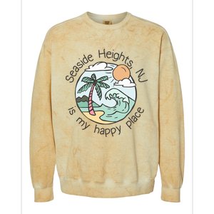 Cute Beach Motiv My Happy Place Seaside Gift Colorblast Crewneck Sweatshirt