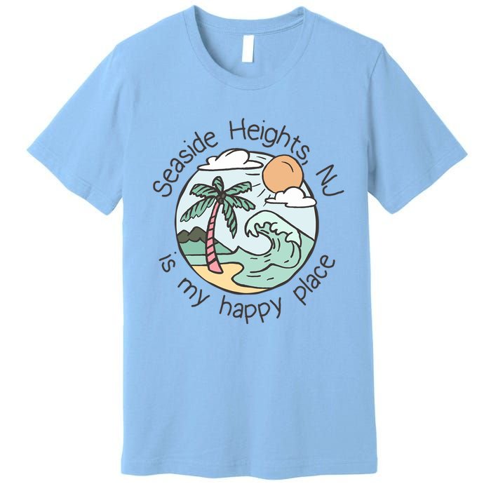 Cute Beach Motiv My Happy Place Seaside Gift Premium T-Shirt