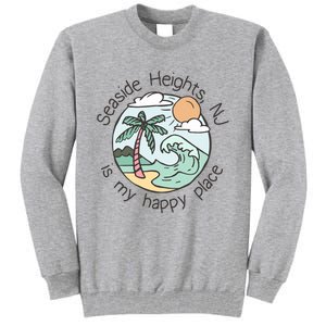 Cute Beach Motiv My Happy Place Seaside Gift Tall Sweatshirt