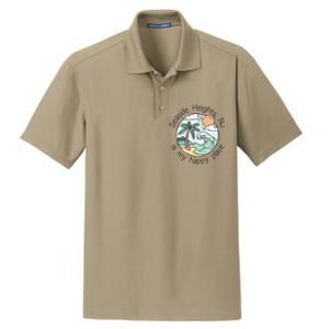 Cute Beach Motiv My Happy Place Seaside Gift Dry Zone Grid Polo