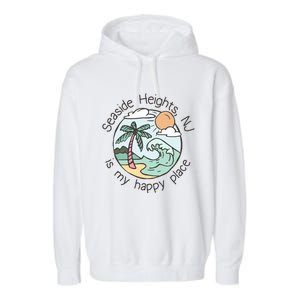 Cute Beach Motiv My Happy Place Seaside Gift Garment-Dyed Fleece Hoodie