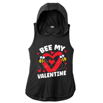 Cute Bee My Valentine's Day Beekeepers Gift Ladies PosiCharge Tri-Blend Wicking Draft Hoodie Tank