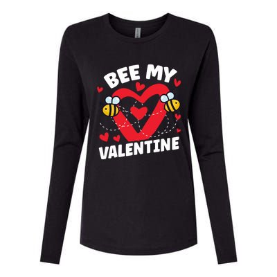 Cute Bee My Valentine's Day Beekeepers Gift Womens Cotton Relaxed Long Sleeve T-Shirt