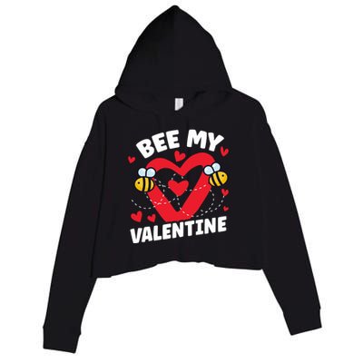 Cute Bee My Valentine's Day Beekeepers Gift Crop Fleece Hoodie