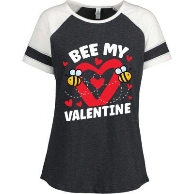 Cute Bee My Valentine's Day Beekeepers Gift Enza Ladies Jersey Colorblock Tee