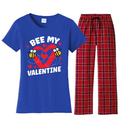 Cute Bee My Valentine's Day Beekeepers Gift Women's Flannel Pajama Set