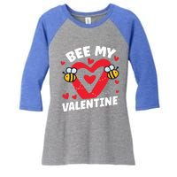 Cute Bee My Valentine's Day Beekeepers Gift Women's Tri-Blend 3/4-Sleeve Raglan Shirt