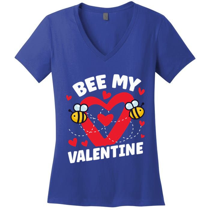 Cute Bee My Valentine's Day Beekeepers Gift Women's V-Neck T-Shirt