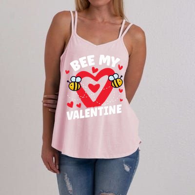 Cute Bee My Valentine's Day Beekeepers Gift Women's Strappy Tank