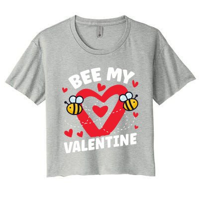 Cute Bee My Valentine's Day Beekeepers Gift Women's Crop Top Tee