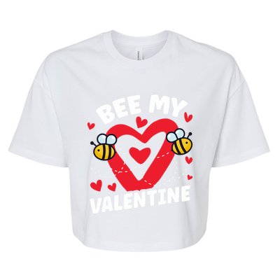 Cute Bee My Valentine's Day Beekeepers Gift Bella+Canvas Jersey Crop Tee