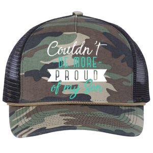 Couldnt Be More Proud Of My Son Family Proud Parents Cool Gift Retro Rope Trucker Hat Cap