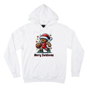 Christmas Basketball Merry Swishmas Funny Gingerbread Man Hoodie