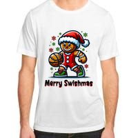 Christmas Basketball Merry Swishmas Funny Gingerbread Man Adult ChromaSoft Performance T-Shirt